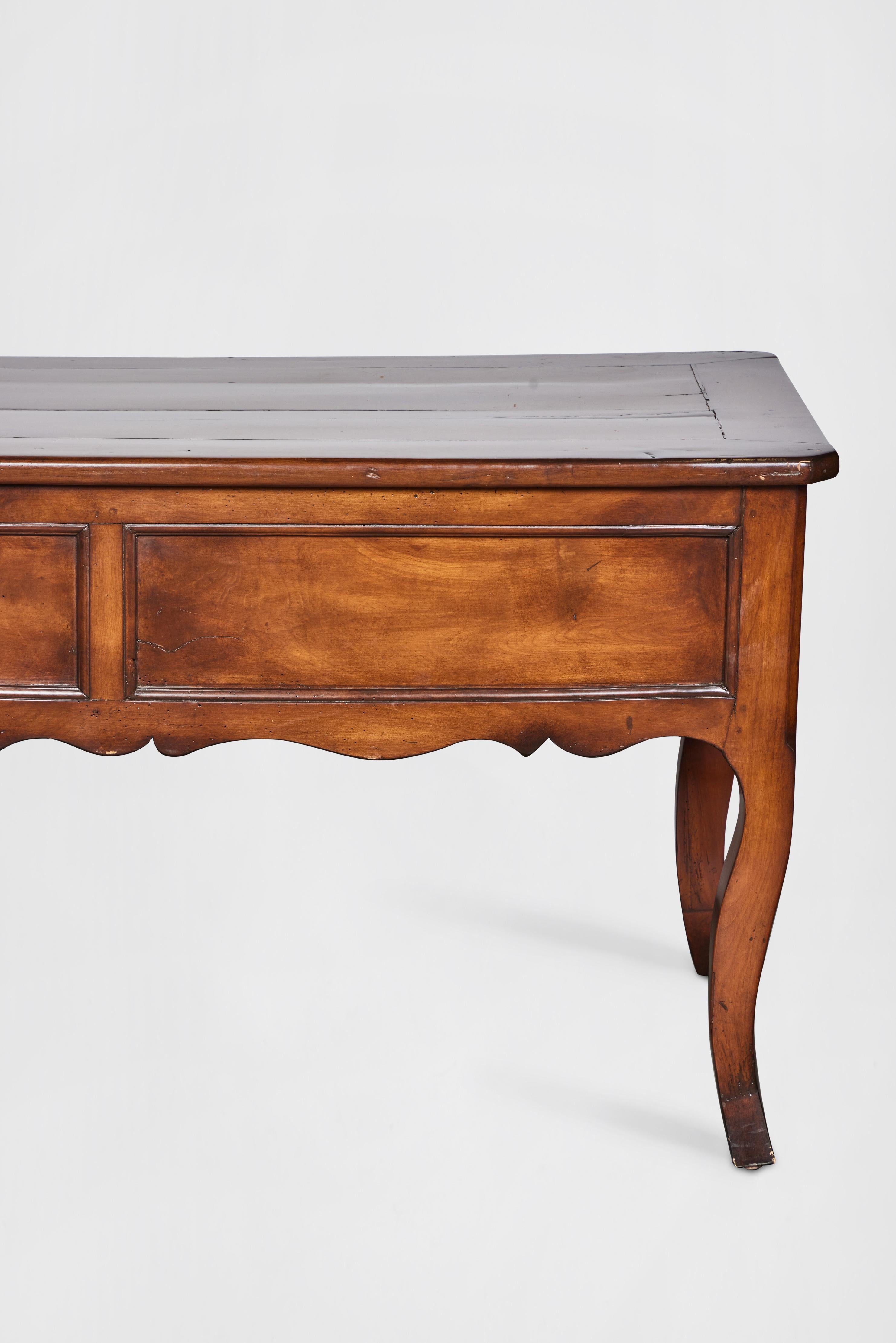 19th Century Antique Louis XV Style French Oak Desk from Pierre Deux For Sale 1