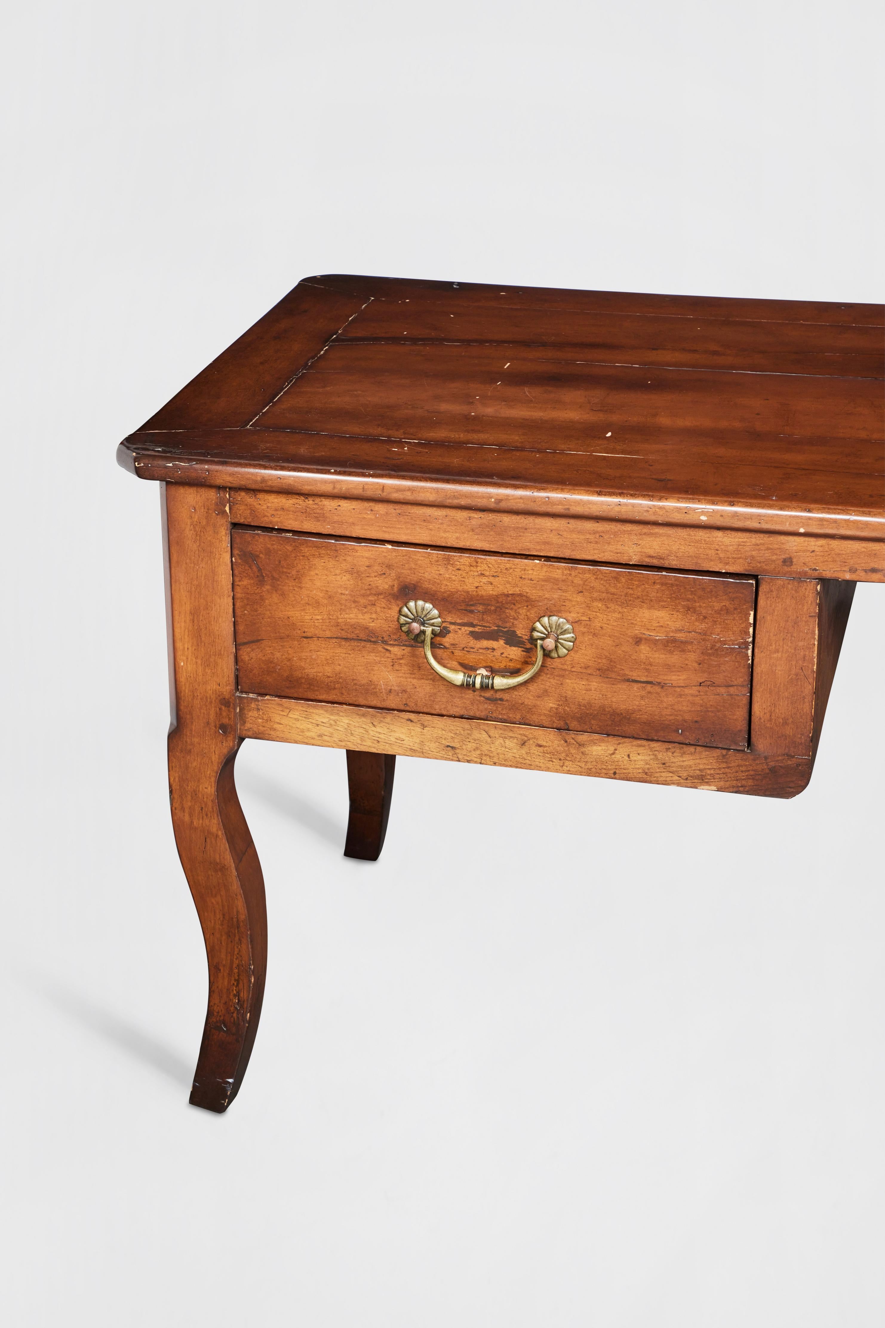 19th Century Antique Louis XV Style French Oak Desk from Pierre Deux For Sale 5