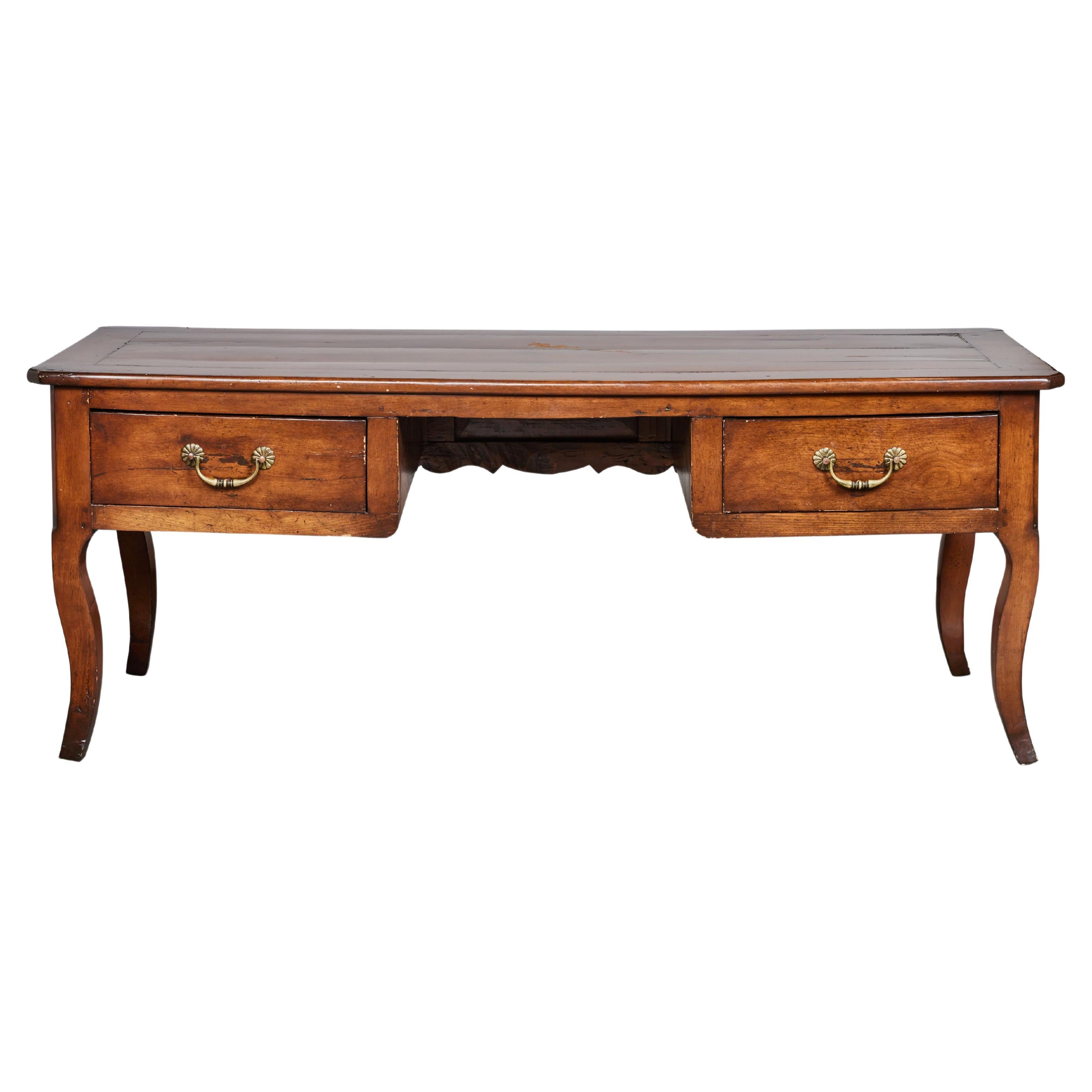 19th Century Antique Louis XV Style French Oak Desk from Pierre Deux