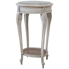 19th Century Antique Louis XV Style Side Table with Marble