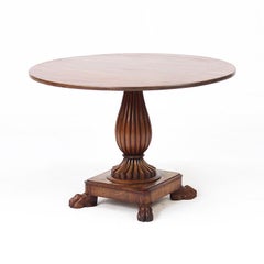 Mesa de centro o mesita auxiliar antigua de caoba del siglo XIX
