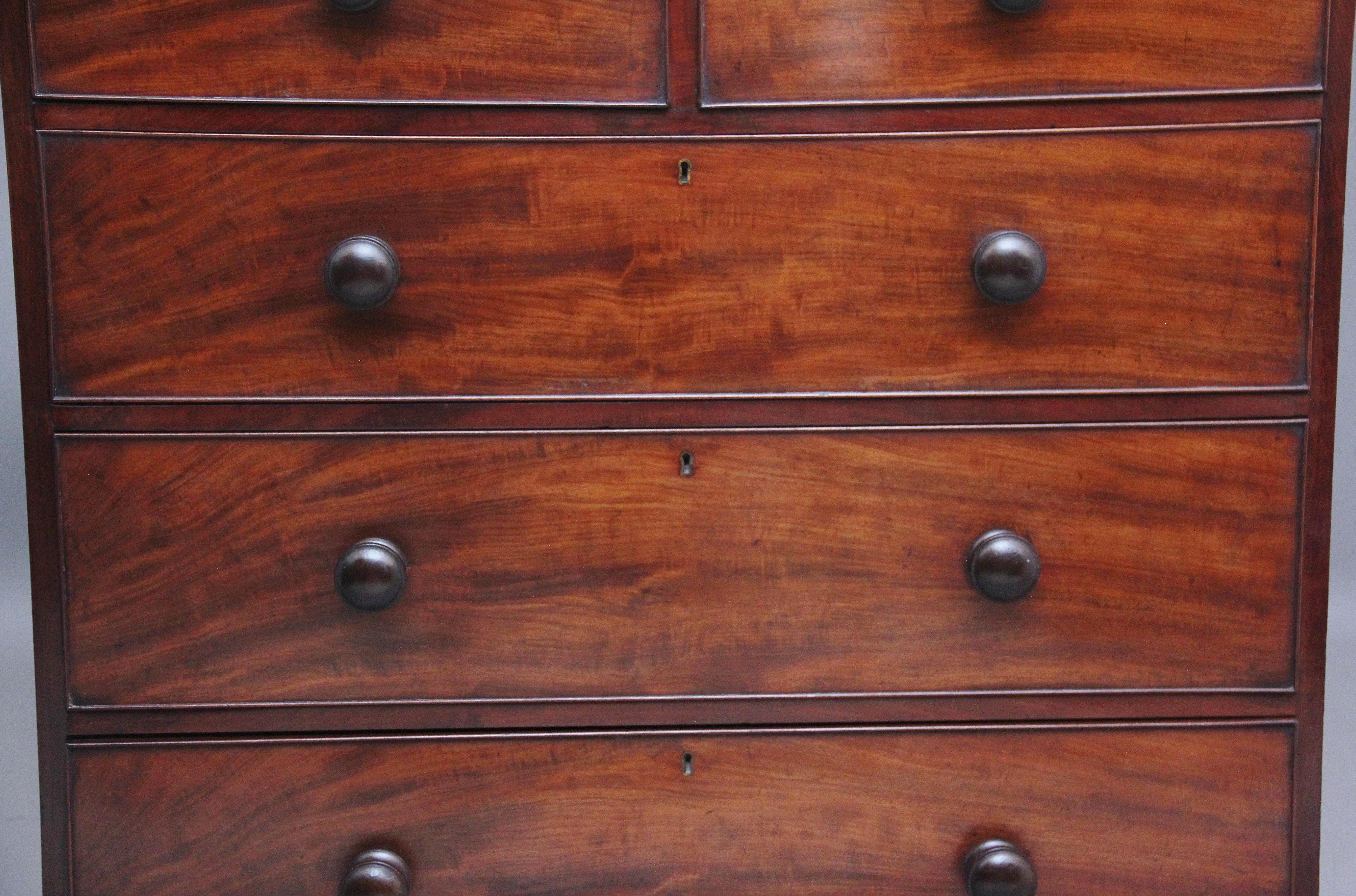 19th Century, Antique Mahogany Chest of Drawers 3