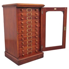 19th Century Antique Mahogany Collectors Cabinet
