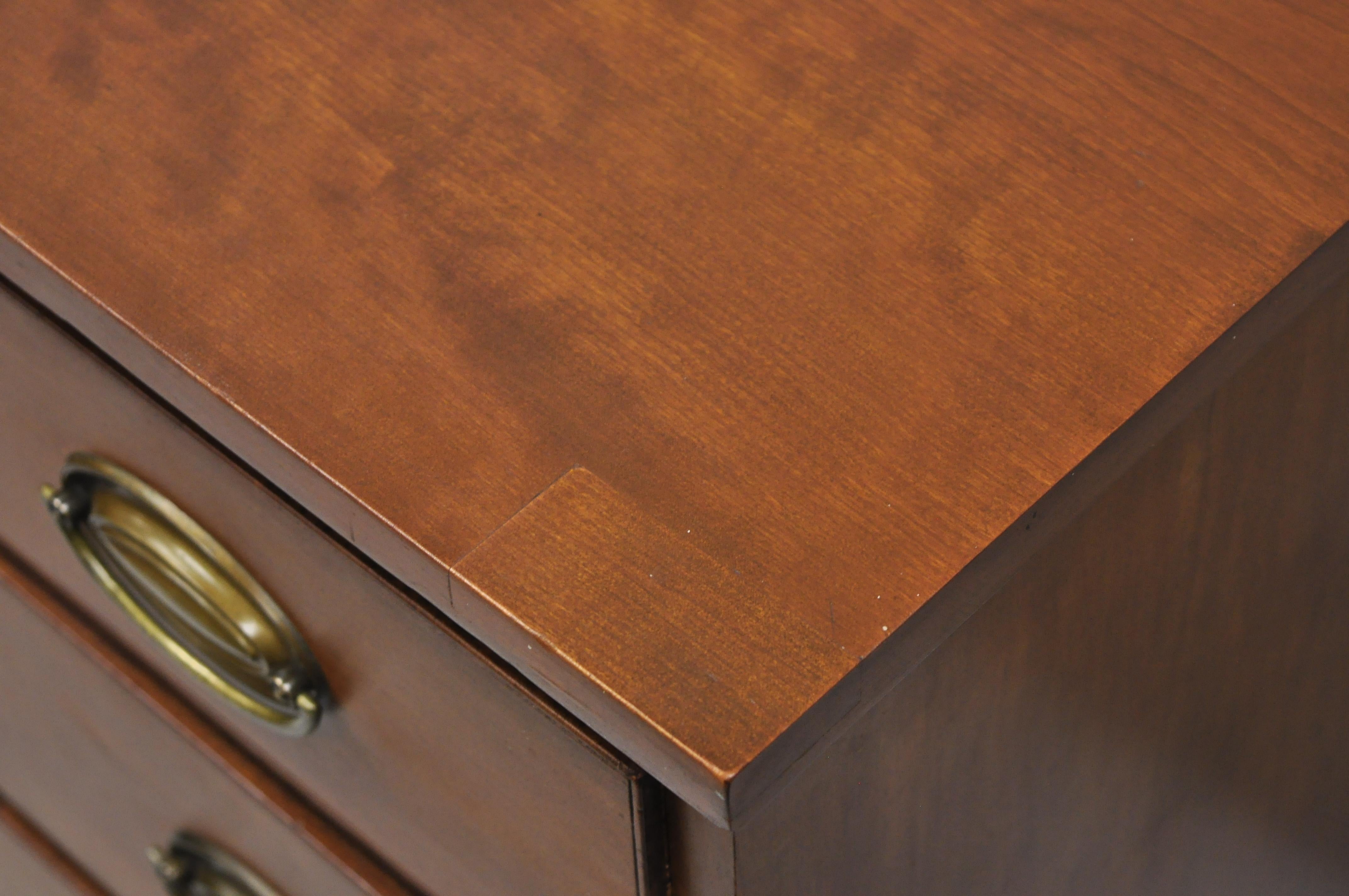 Brass 19th Century Antique Mahogany Federal Dresser Commode Chest of Drawers