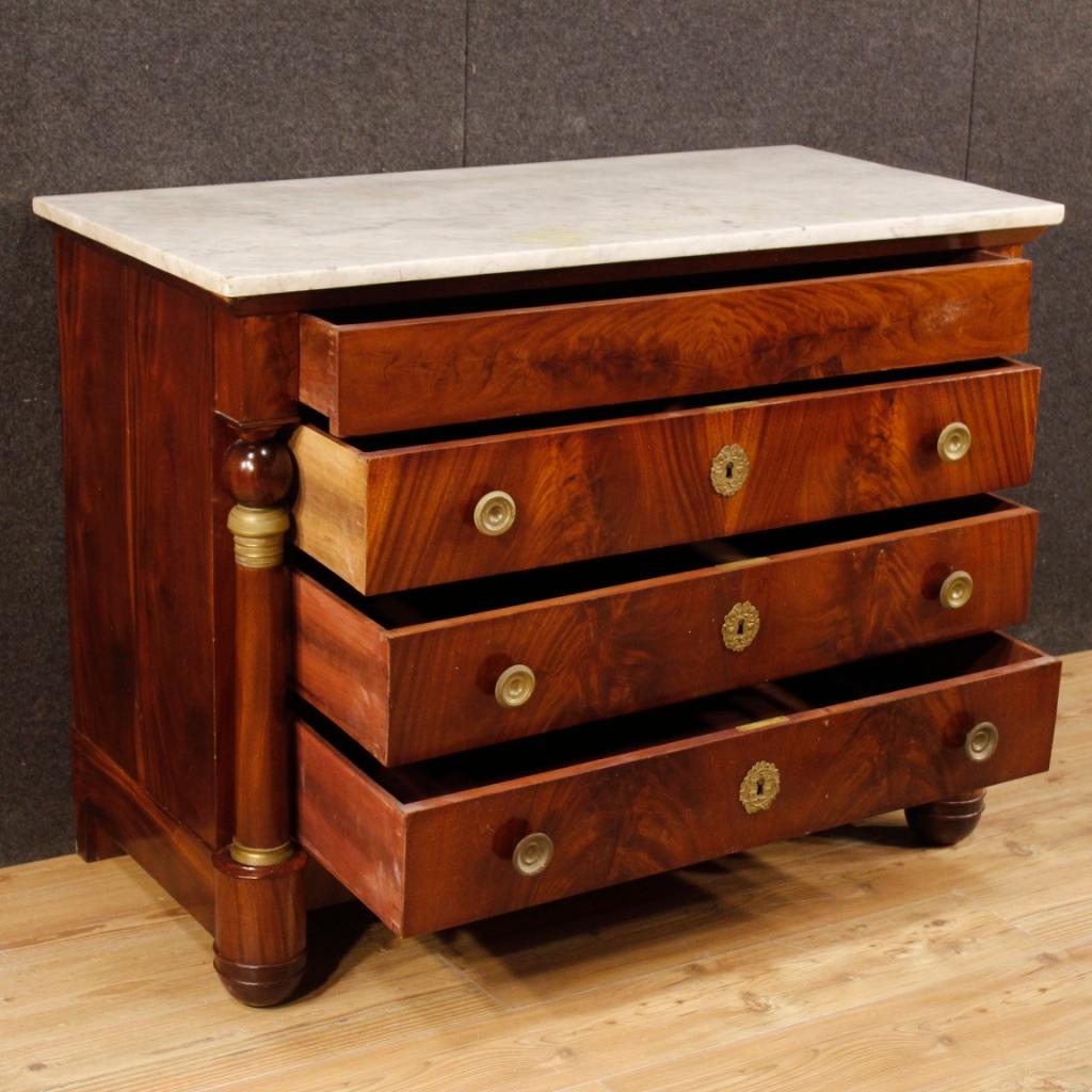 19th Century Antique Mahogany French Empire Style Dresser, 1880 5