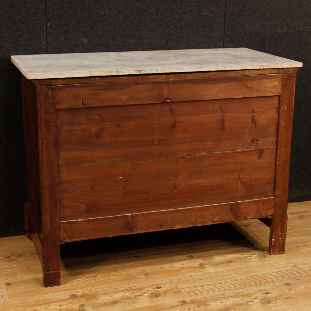 Brass 19th Century Antique Mahogany French Empire Style Dresser, 1880