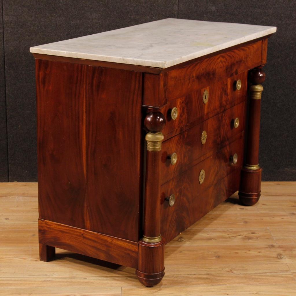 19th Century Antique Mahogany French Empire Style Dresser, 1880 1
