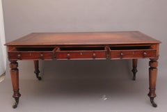 19th Century antique mahogany partners writing table