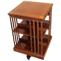 19th Century Antique Mahogany Revolving Bookcase