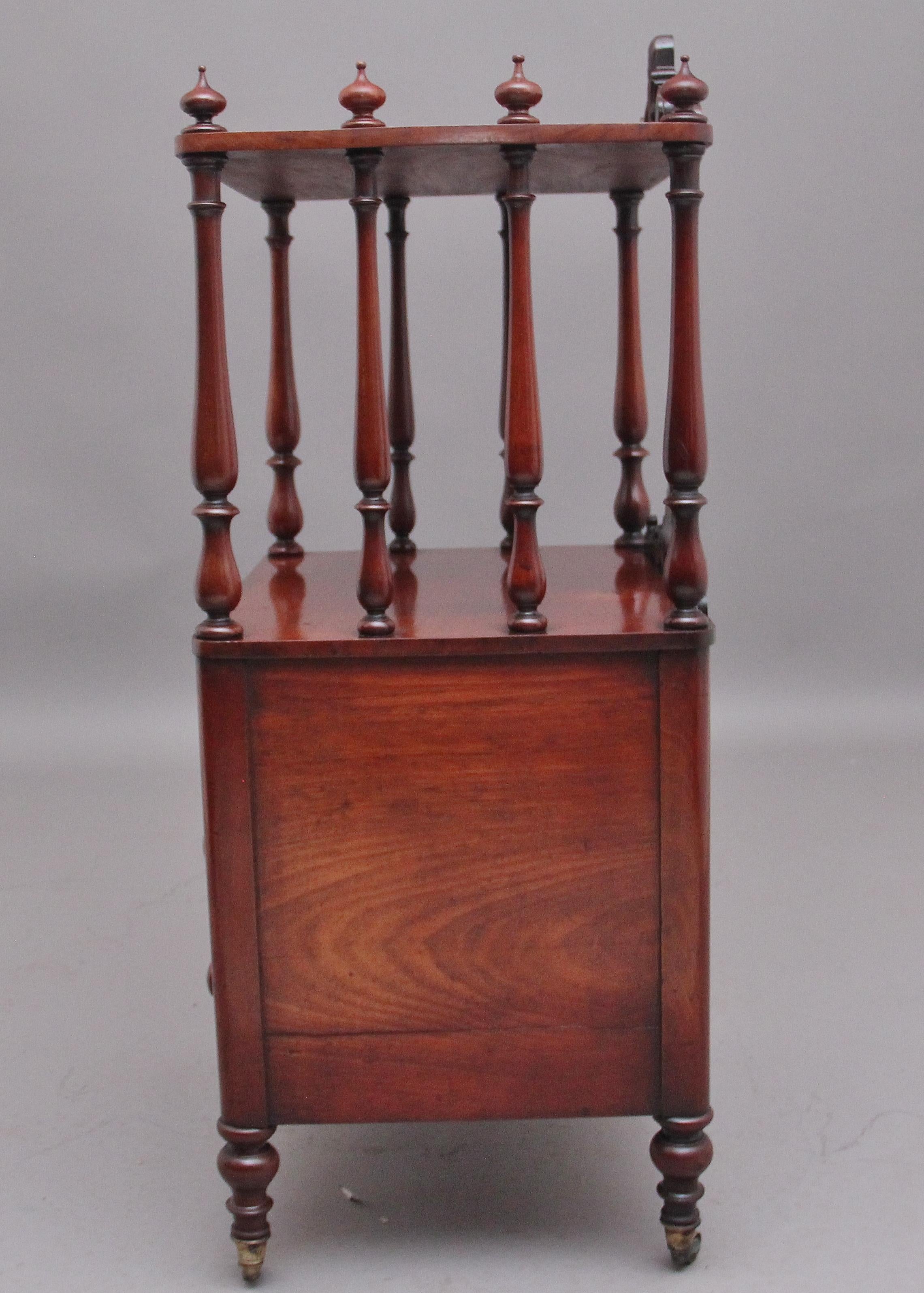 British 19th Century Antique Mahogany Whatnot with Cellarette For Sale