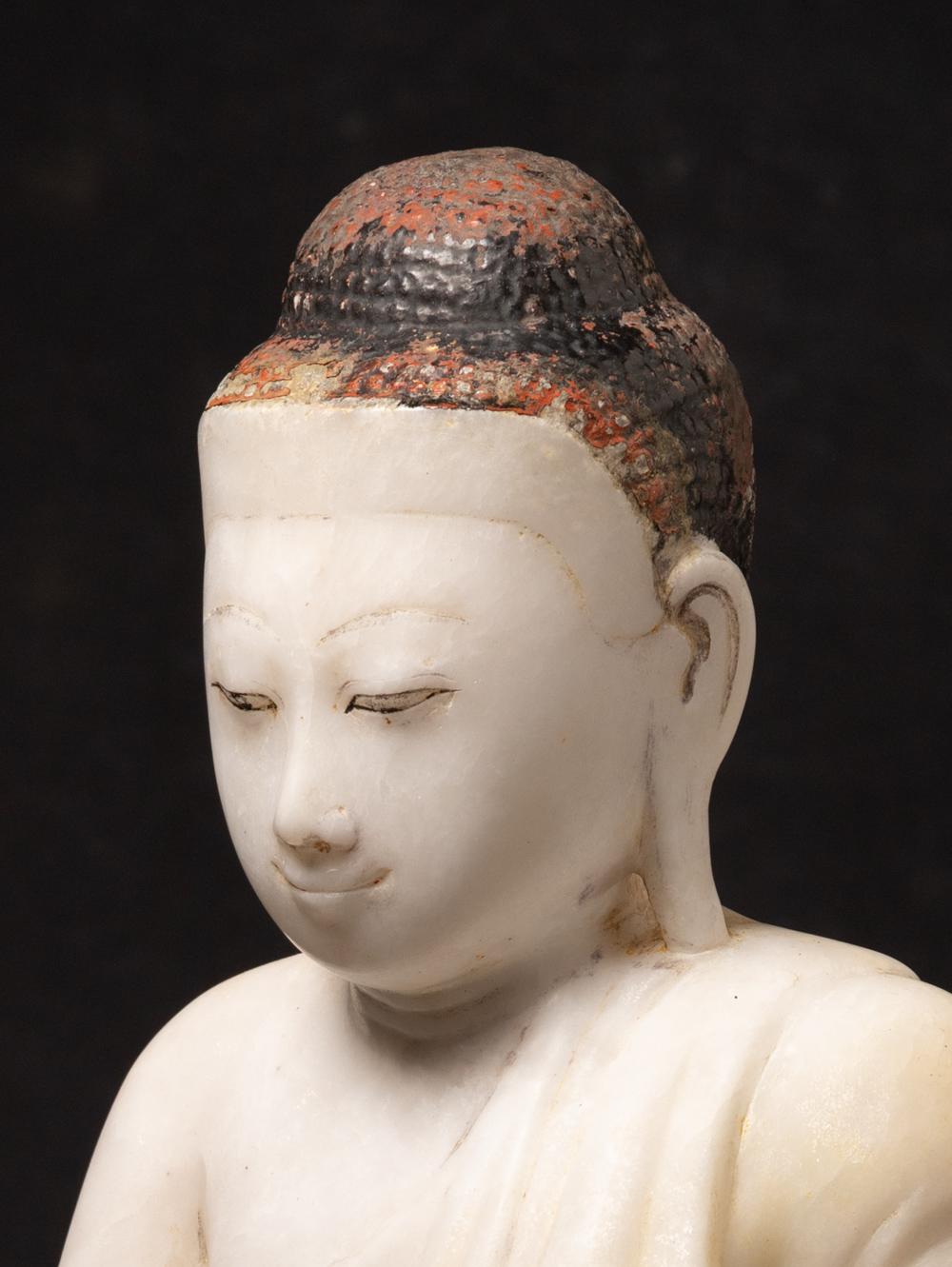 19th Century 19th century Antique marble Buddha statue from Burma from Burma For Sale