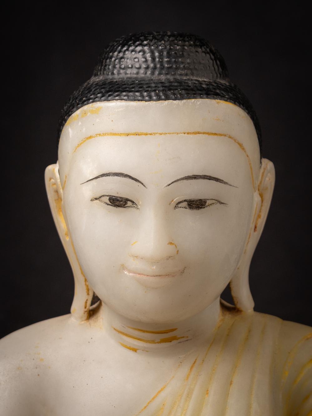 Antike burmesische Buddha-Statue aus Marmor aus dem 19. Jahrhundert aus Burma – Original Buddhas (Birmanisch) im Angebot