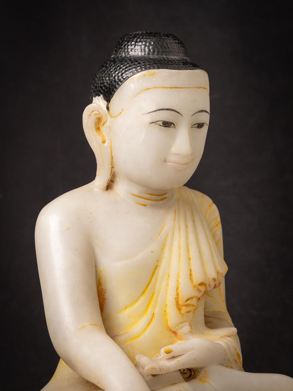 Antike burmesische Buddha-Statue aus Marmor aus dem 19. Jahrhundert aus Burma – Original Buddhas im Angebot 2
