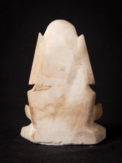 19th century Antique marble Burmese Monk statue from Burma