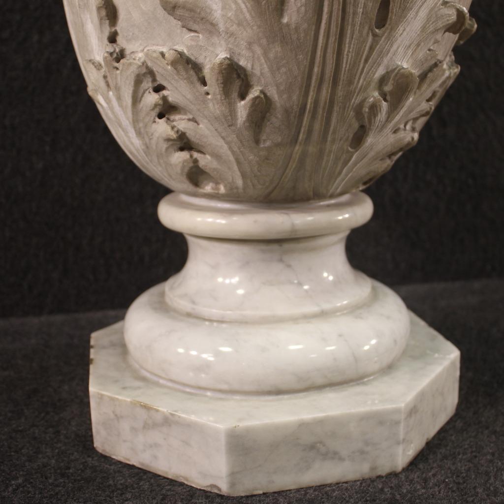 19th Century Antique Marble Italian Vase, 1860 For Sale 7