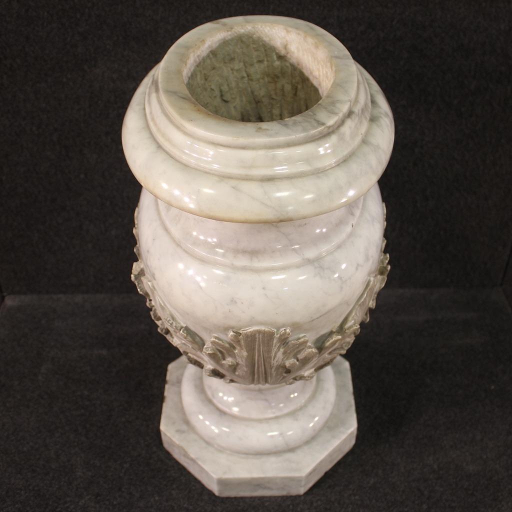 19th Century Antique Marble Italian Vase, 1860 For Sale 1