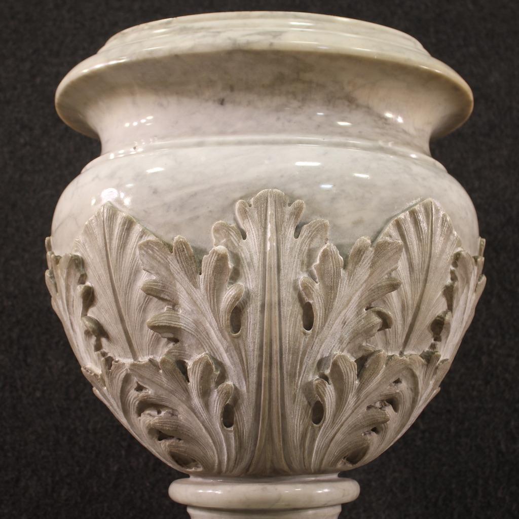 19th Century Antique Marble Italian Vase, 1860 For Sale 3