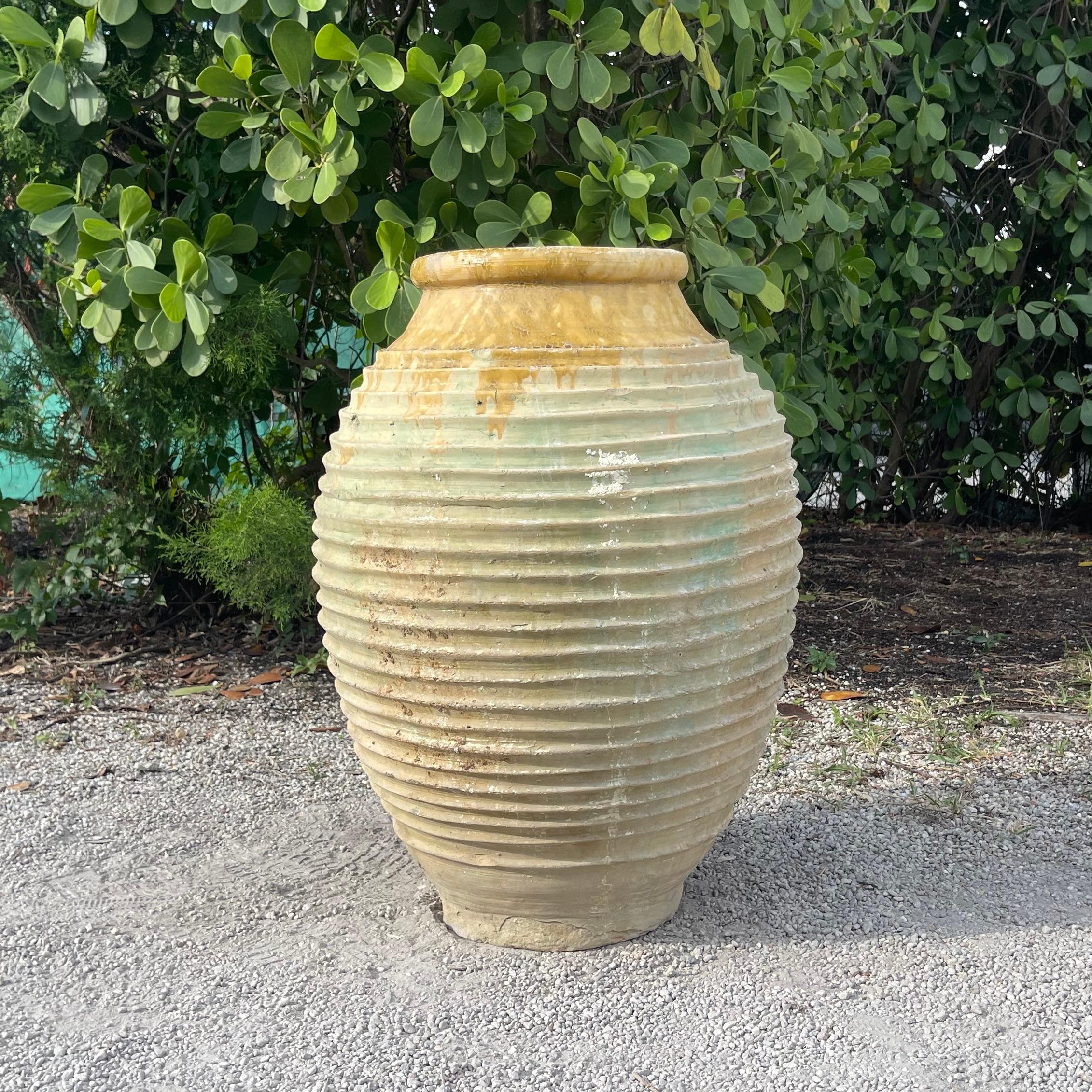 Pot de jardin rustique méditerranéen ancien du 19ème siècle Bon état - En vente à West Palm Beach, FL