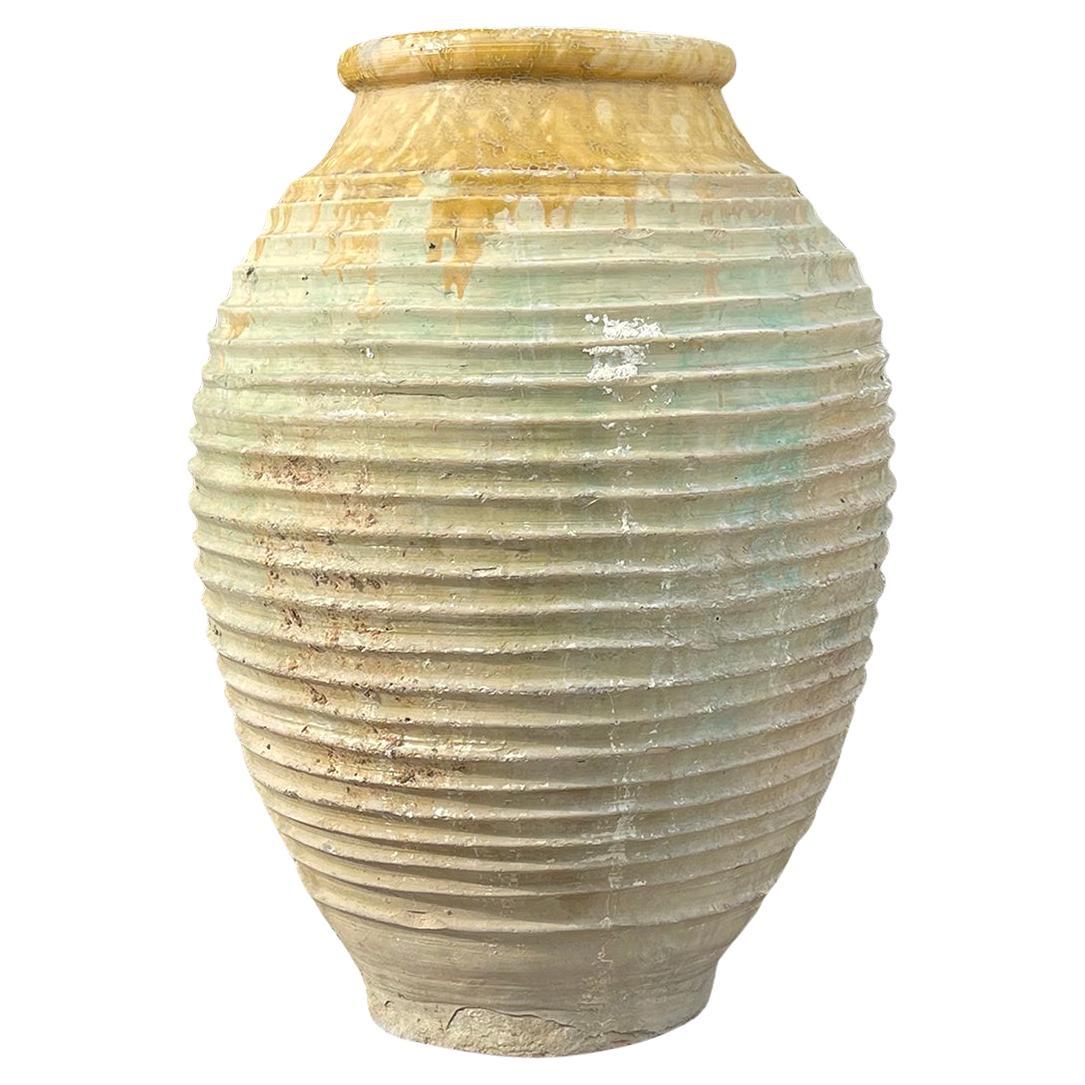 Vaso da giardino rustico mediterraneo antico del XIX secolo