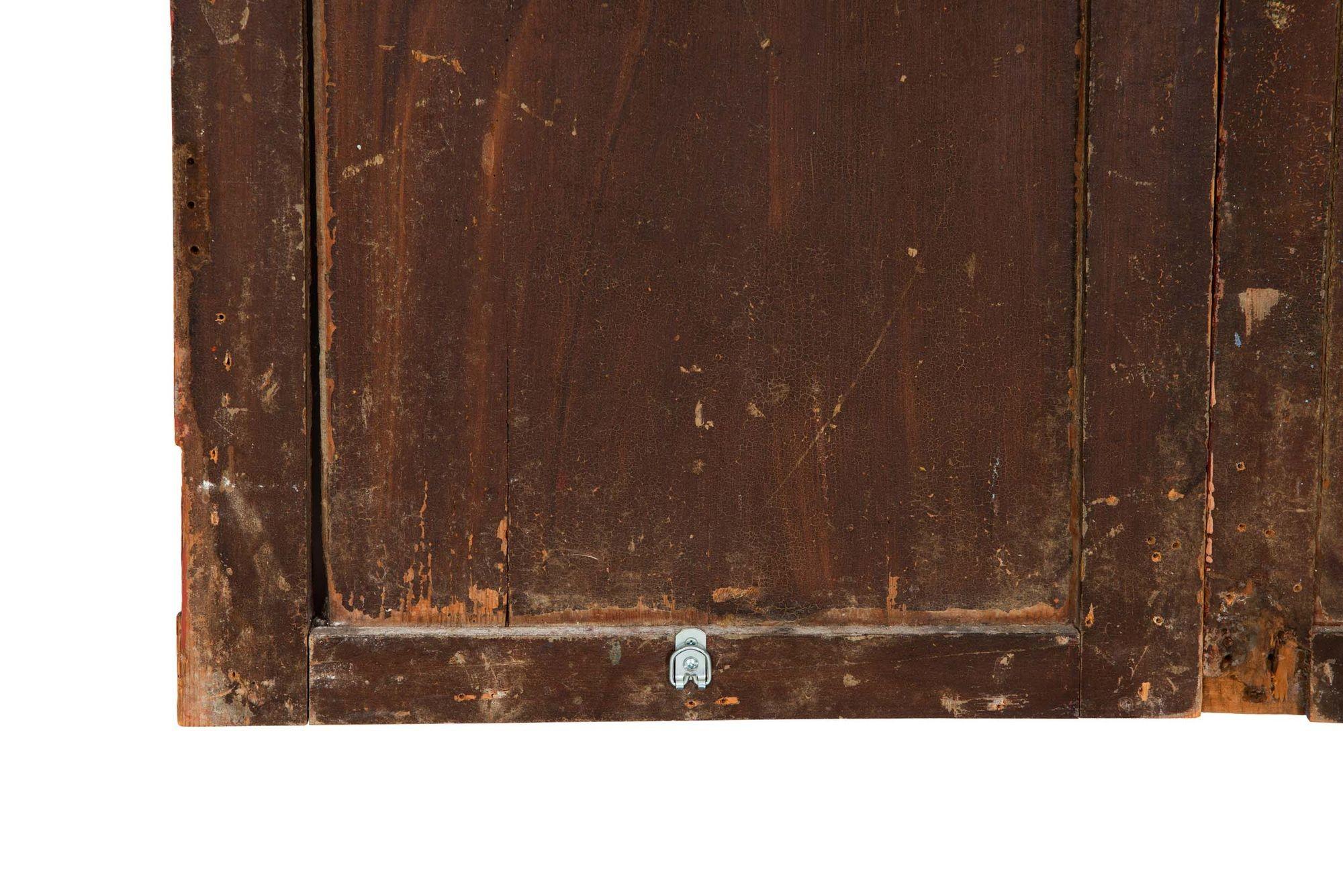19th Century Antique Moroccan Painted Interior Doors, 78 5/8” x 42 3/8” 12