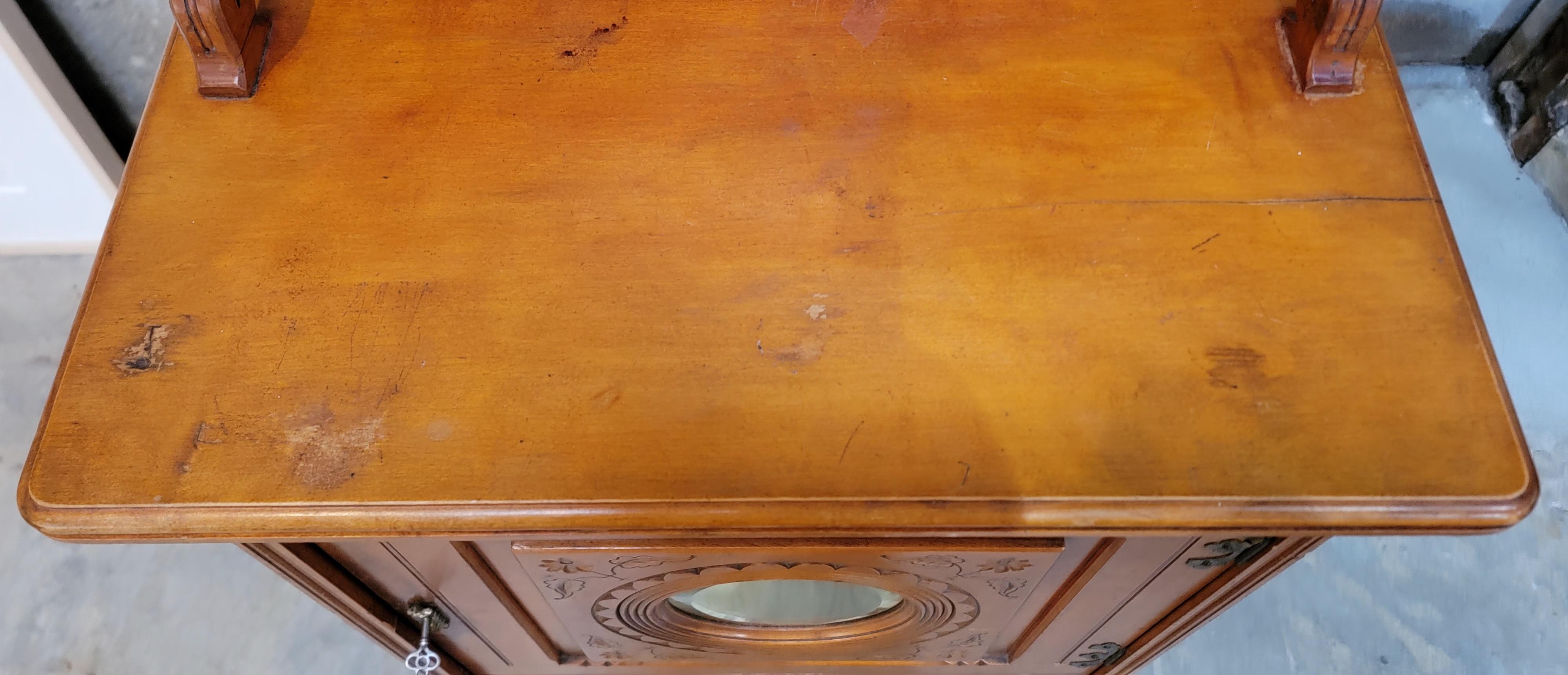 Wood 19th Century Antique Music Cabinet