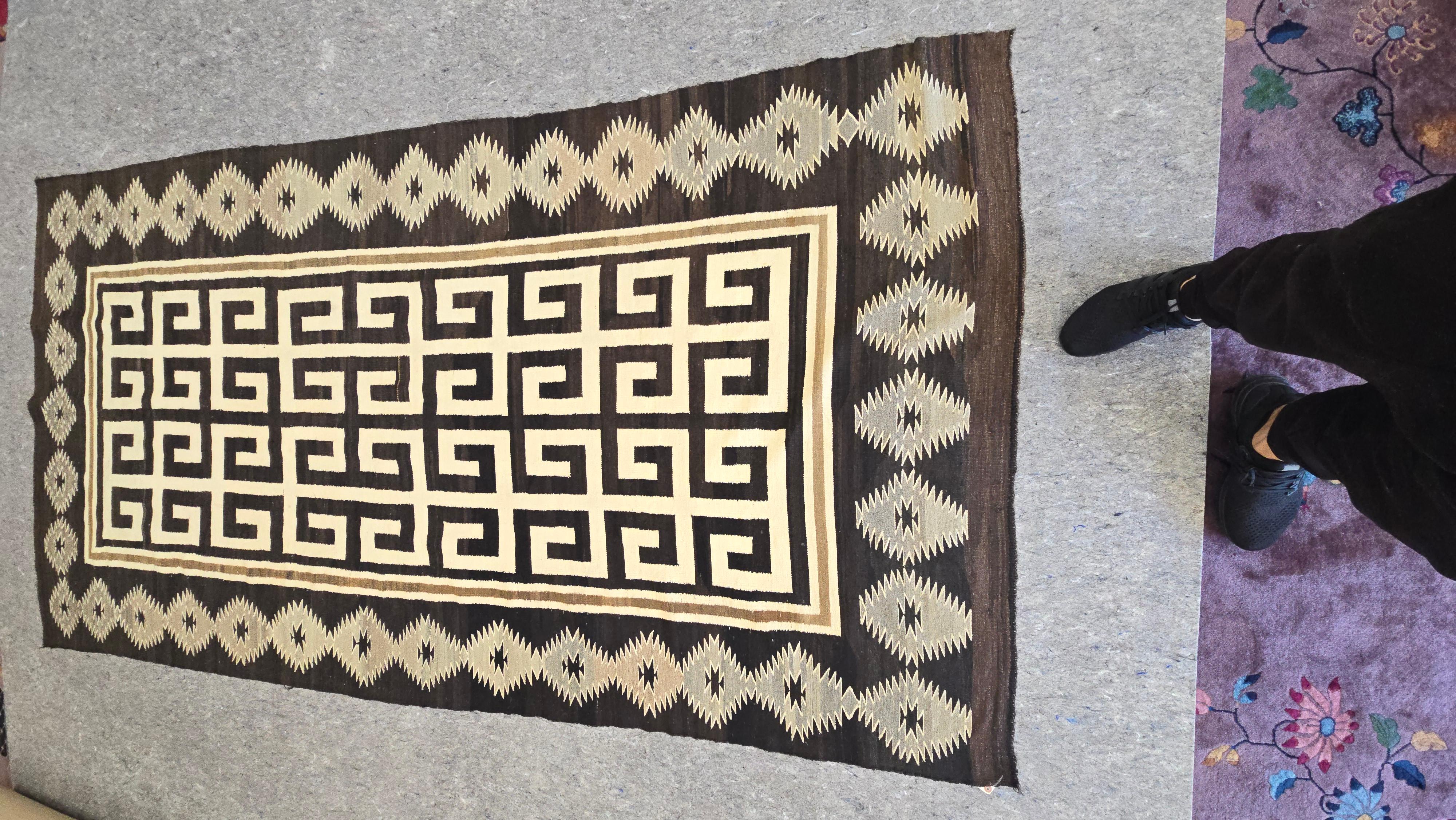 Tappeto antico Navajo del XIX secolo 6x10 Teec Nos Pos in vendita 1