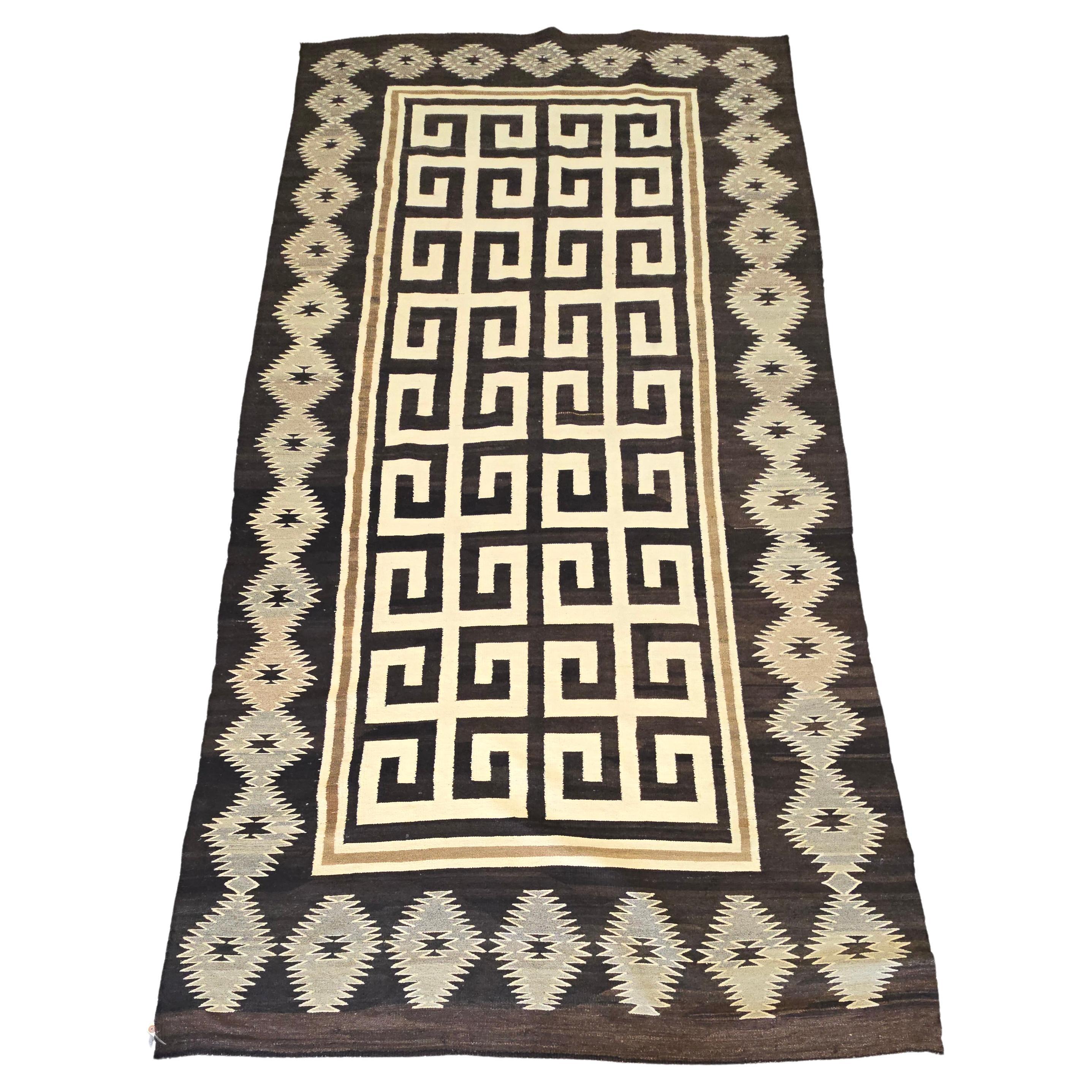 Alfombra Navajo Antigua Siglo XIX 6x10 Teec Nos Pos