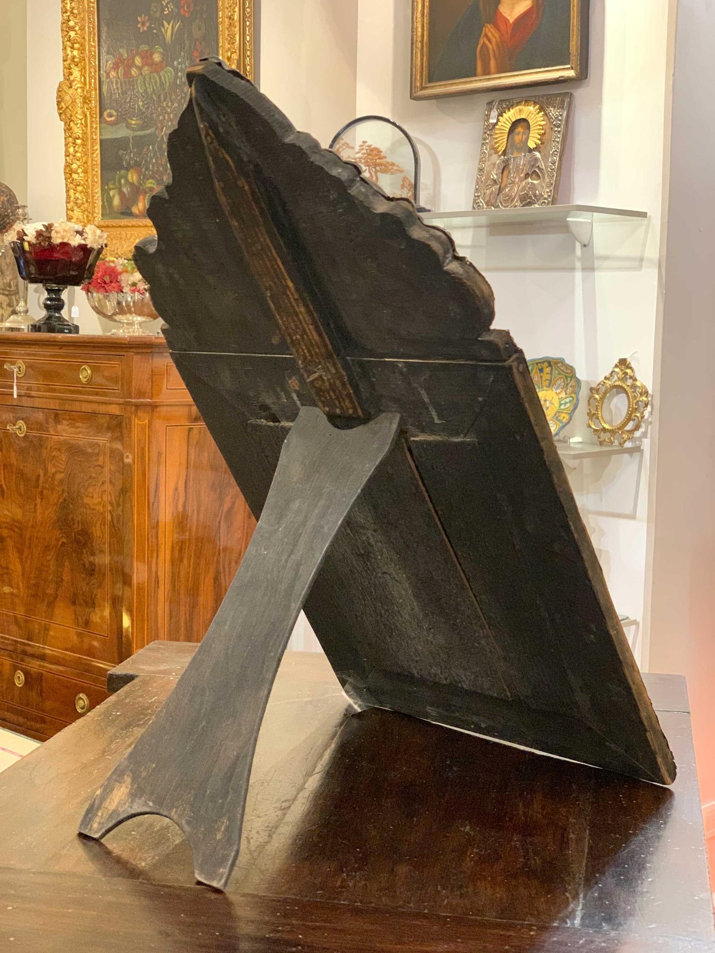 19th CENTURY ANTIQUE NEO-RENAISSANCE TABLE MIRROR In Good Condition For Sale In Firenze, FI