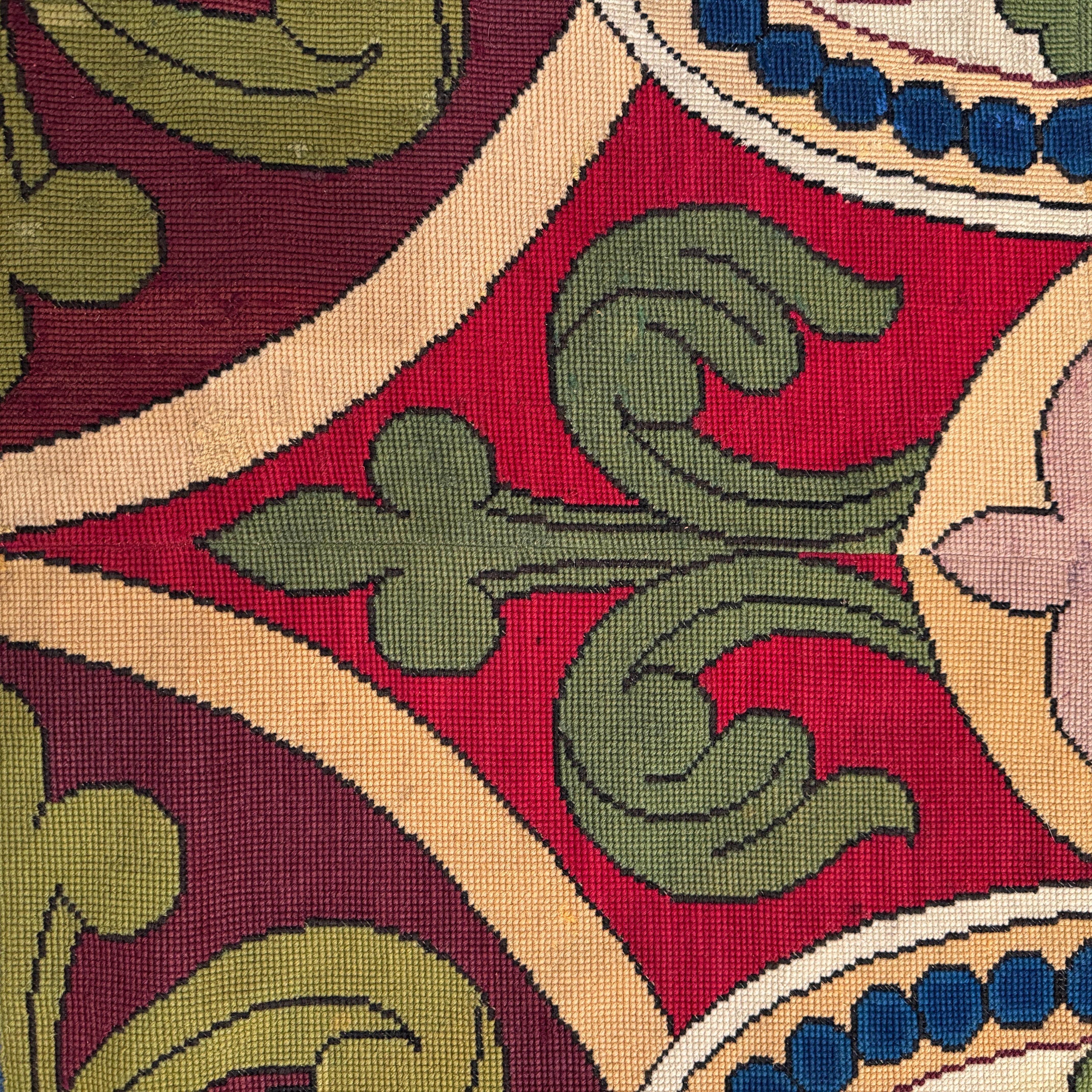 French 19th Century Antique Neoclassical Needlepoint Rug France For Sale