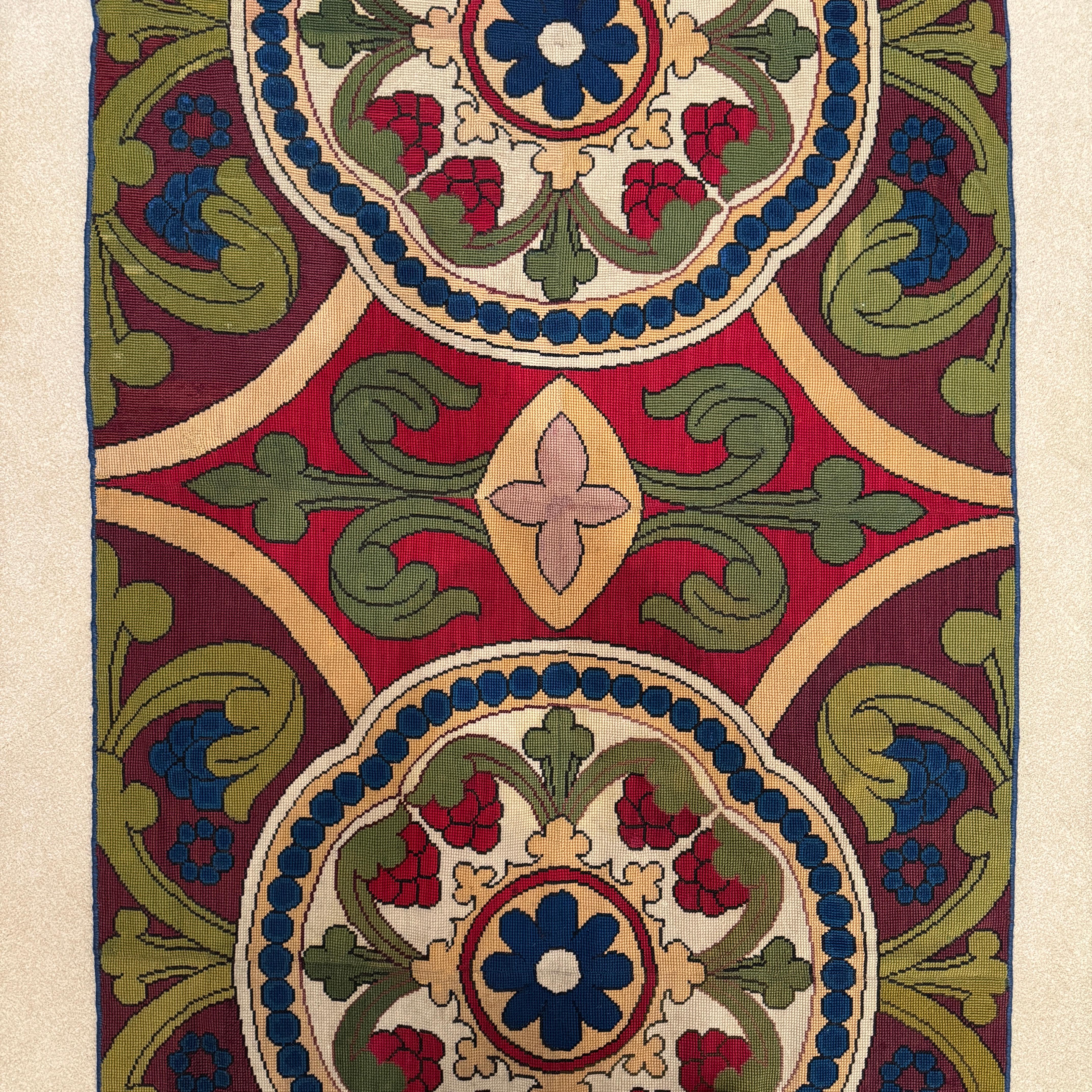 19th Century Antique Neoclassical Needlepoint Rug France For Sale 1