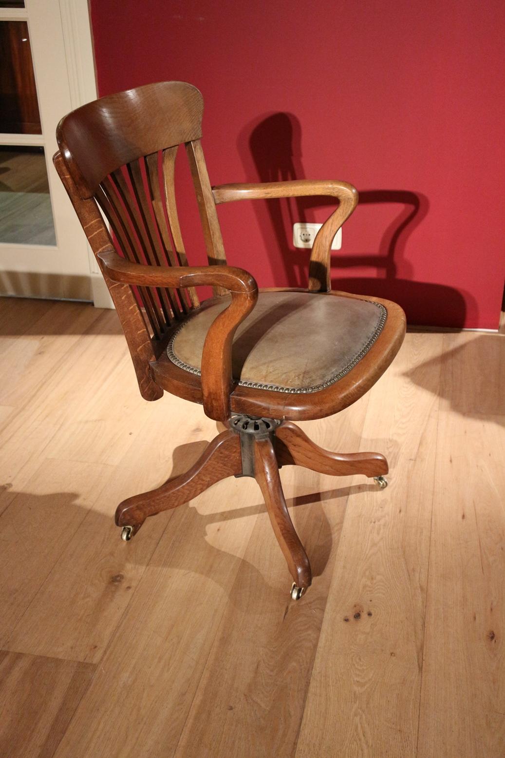 antique wooden office chair