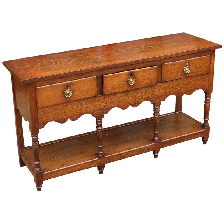 19th Century Antique Oak Potboard Dresser Base at 1stDibs