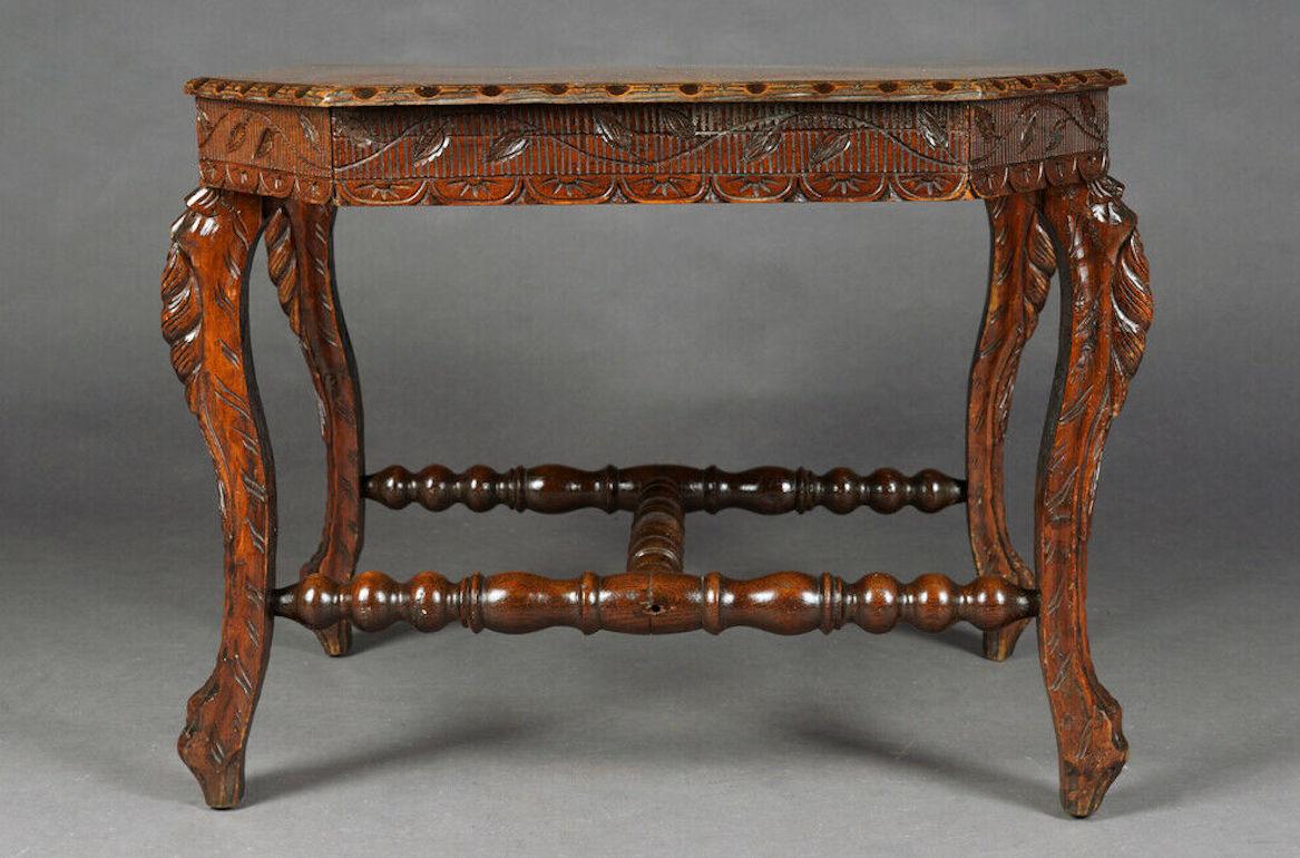 Renaissance Revival 19th Century Antique Oak Table in Historicism Style, circa 1880