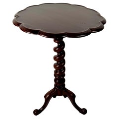 19th Century Antique Occasional Table with Pie Crust Design