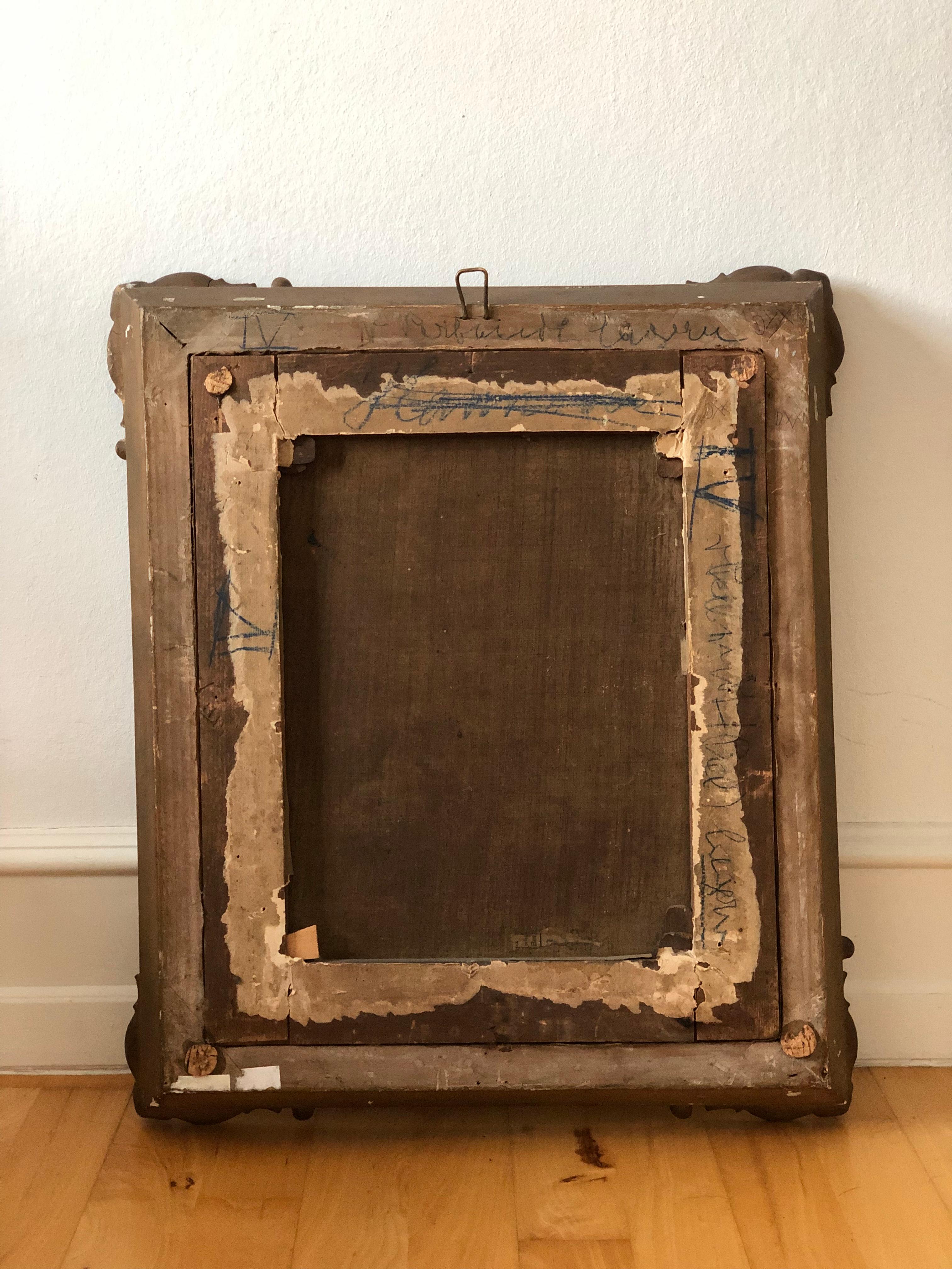 19th century Antique Oil Painting of a German Gentleman in Gilded Frame For Sale 4