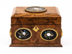 19th Century Antique Olivewood Stationery Box