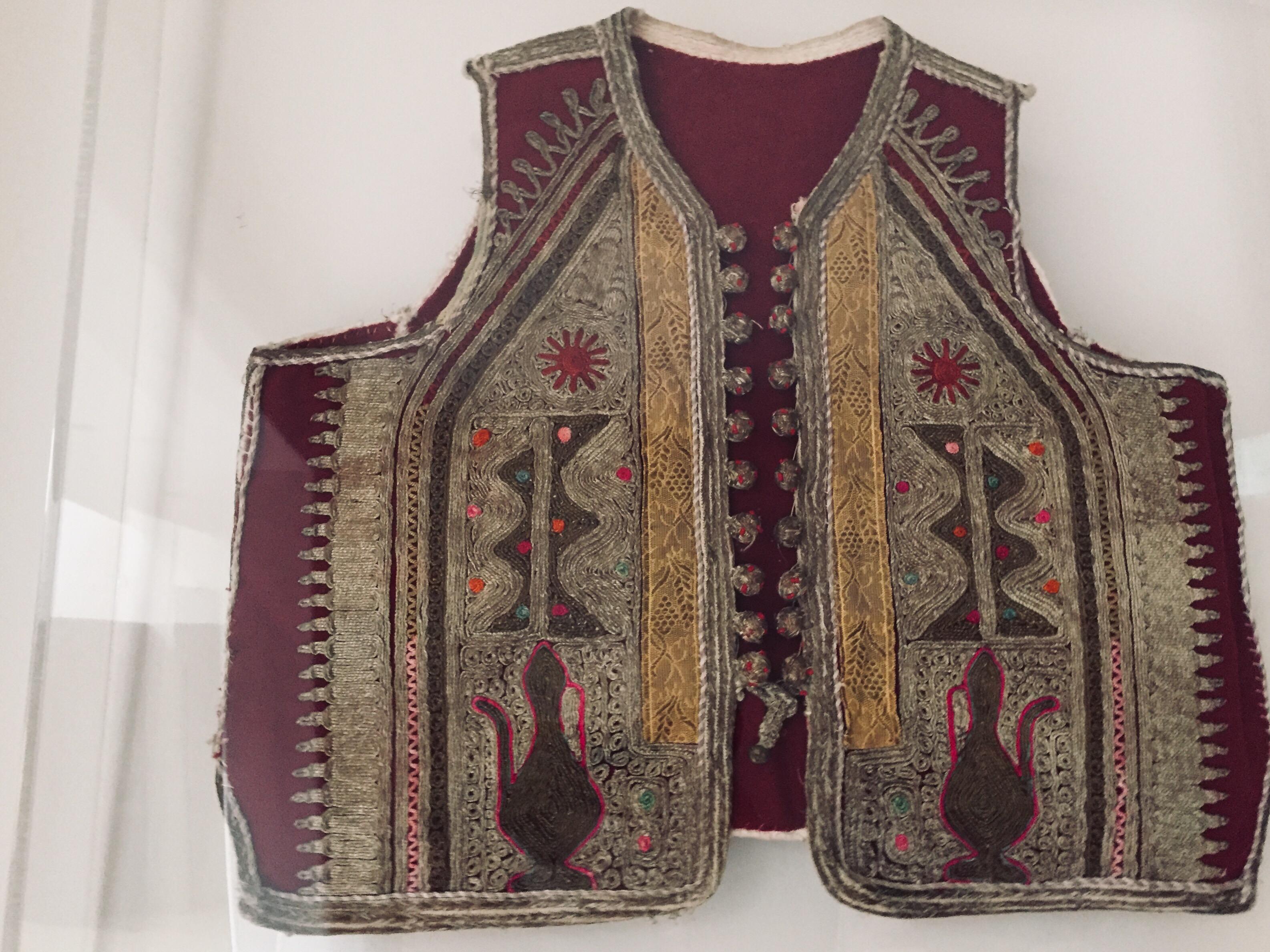 19th Century Antique Ottoman Embroidered Vest Framed in a Lucite Box 7