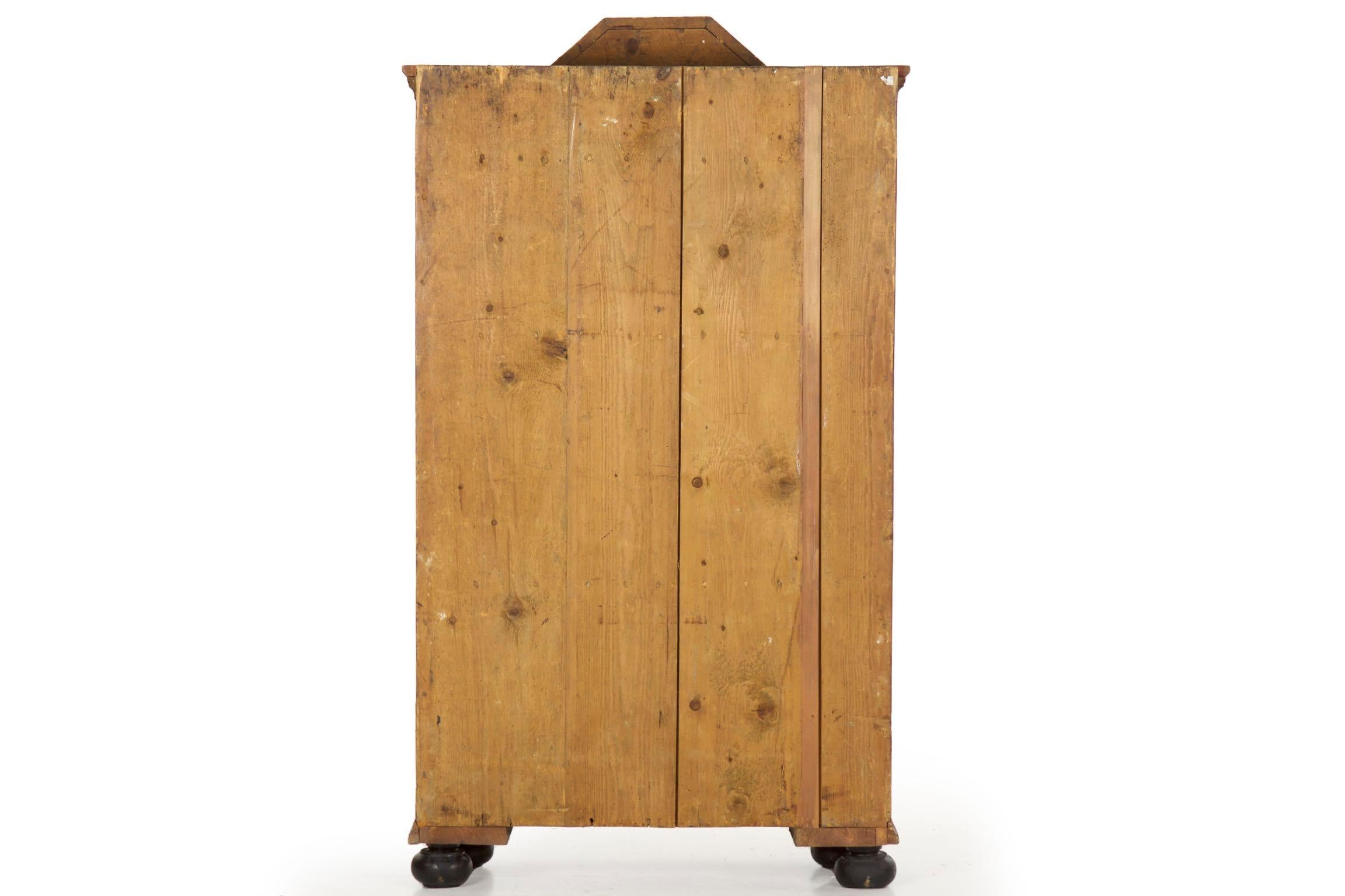19th Century Antique Painted Armoire Cabinet, circa Late 19th Century 11