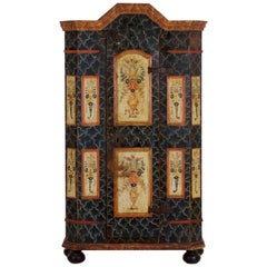 19th Century Antique Painted Armoire Cabinet, circa Late 19th Century