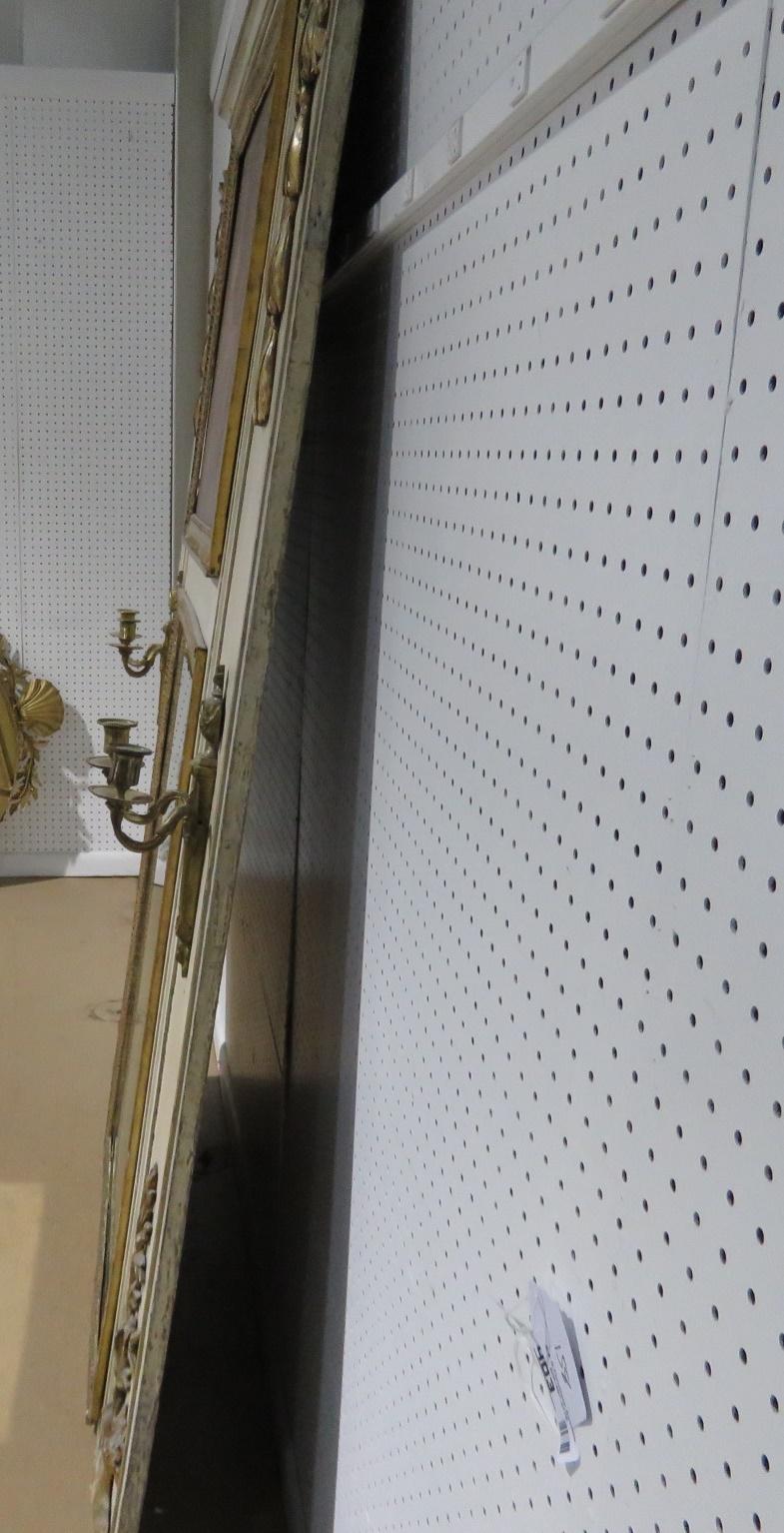 Miroir Trumeau peint ancien de style Régence française du 19ème siècle en vente 5