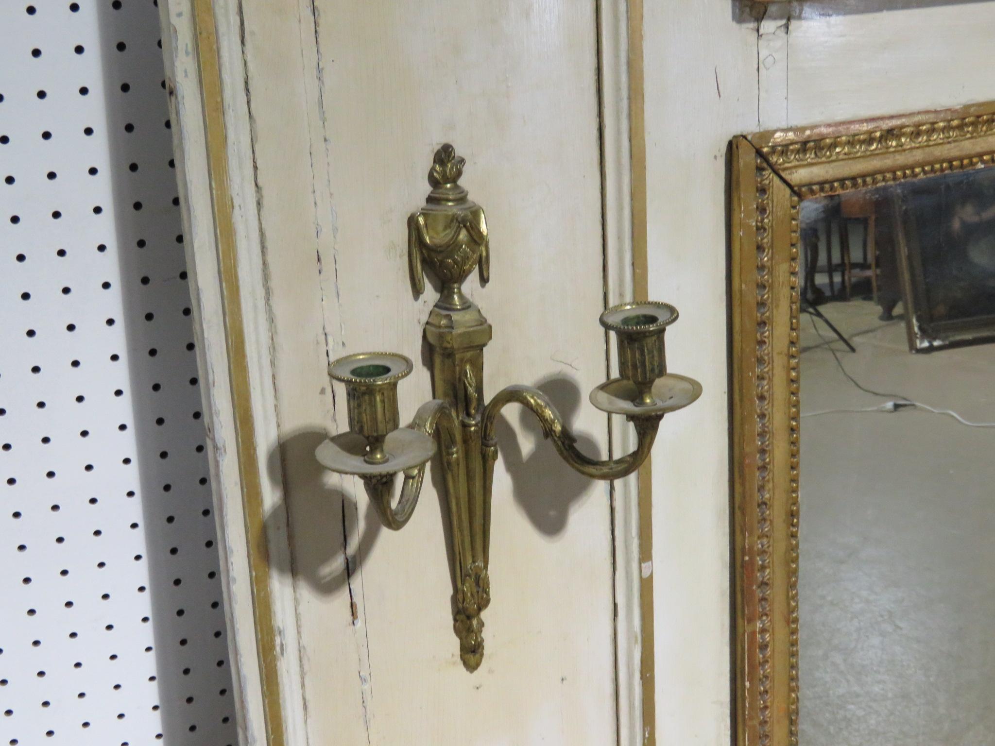 Miroir Trumeau peint ancien de style Régence française du 19ème siècle en vente 1