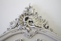19th Century Antique Painted Louis XV Style Carved Bed