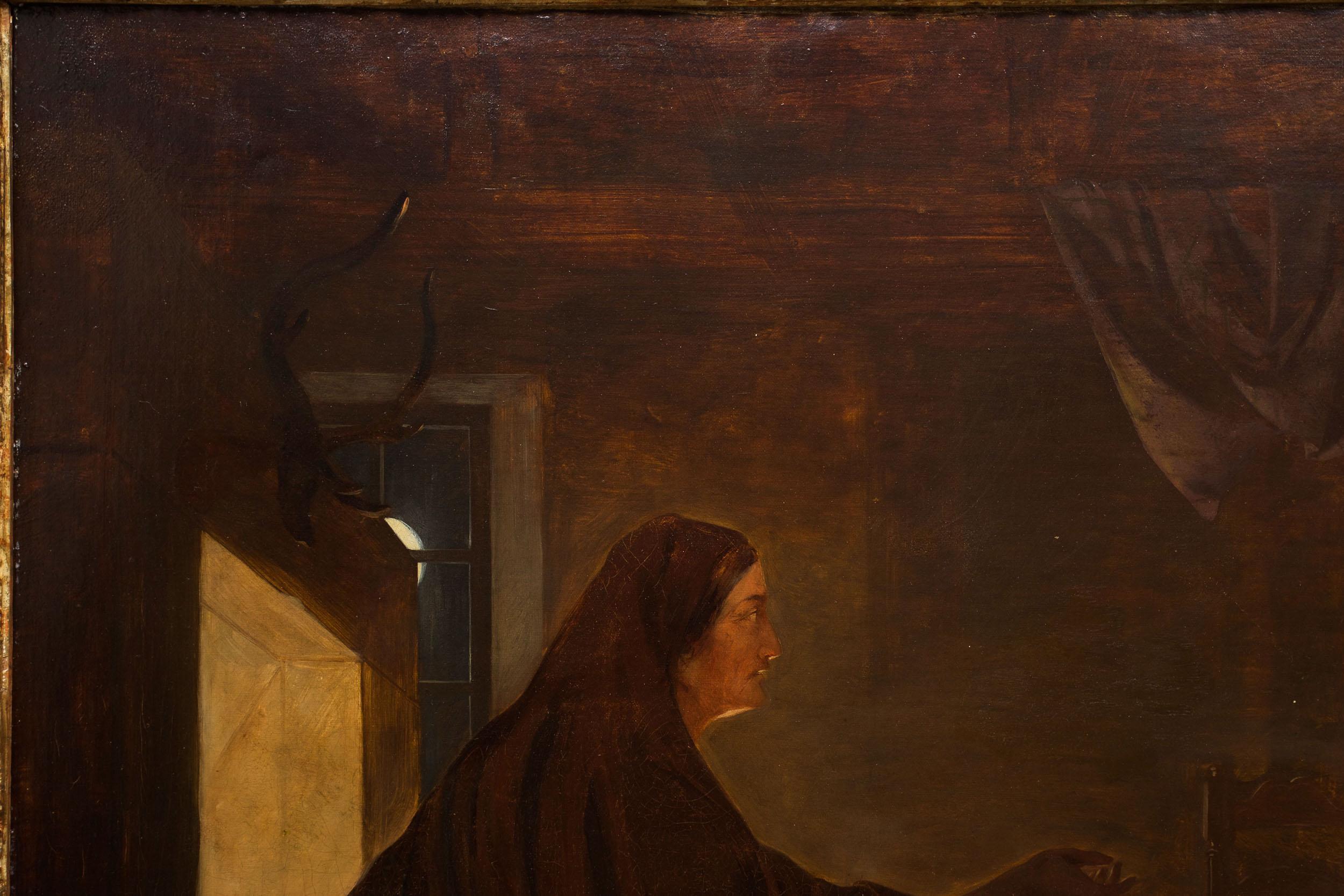 Romantic 19th Century Antique Painting 