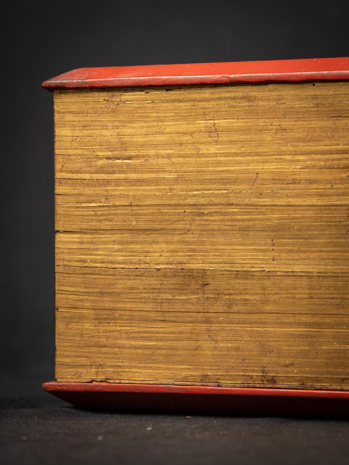 19th century Antique Palm Leave Manuscript book from Burma 4