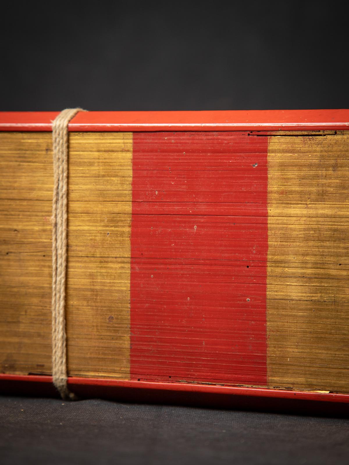 19th century Antique Palm Leave Manuscript book from Burma 5