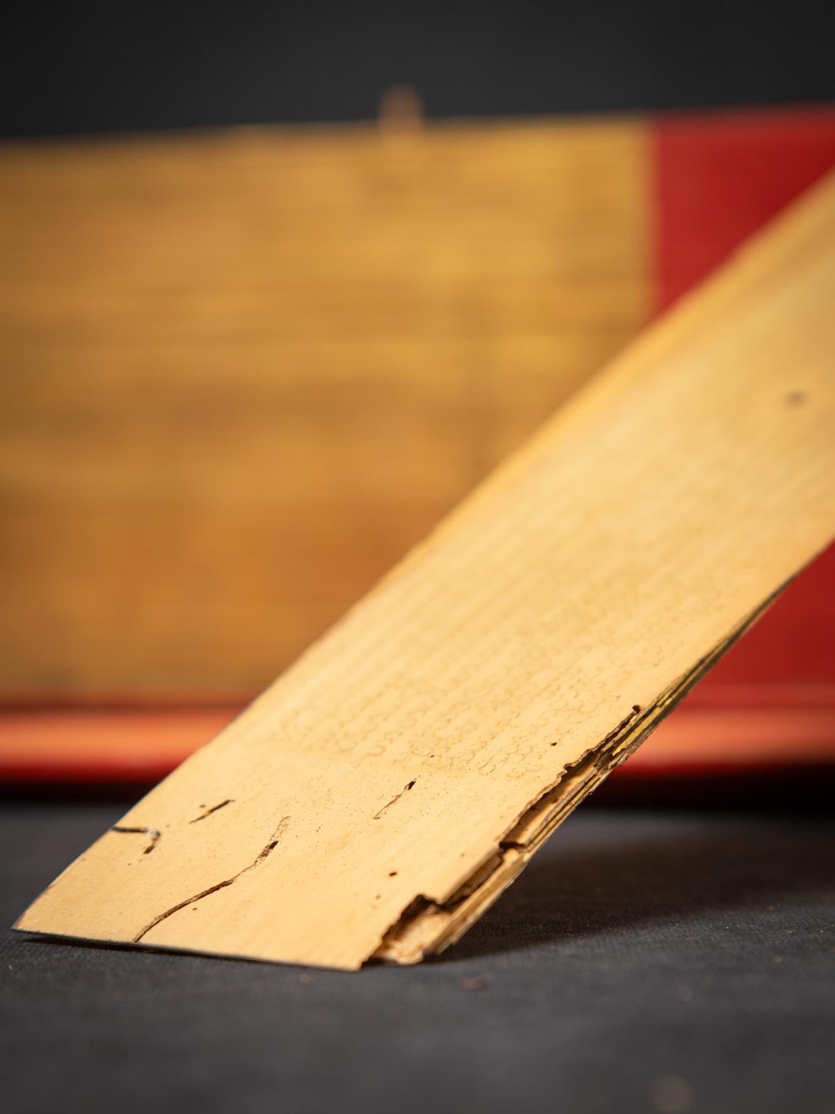 19th century Antique Palm Leave Manuscript book from Burma 13