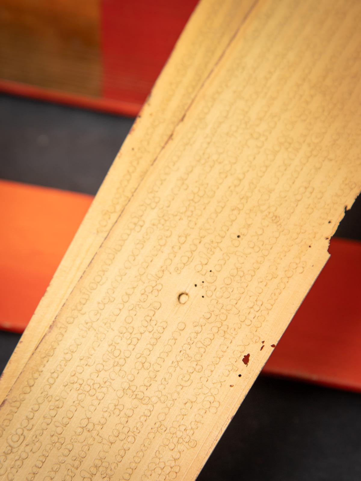 19th century Antique Palm Leave Manuscript book from Burma 14
