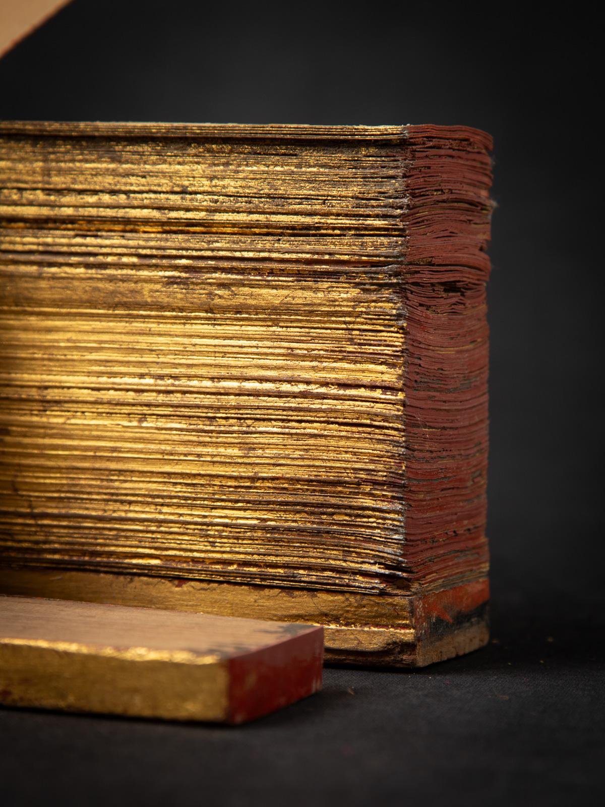 Indien Livre de manuscrits antique du 19ème siècle en feuille de palmier de Birmanie en vente