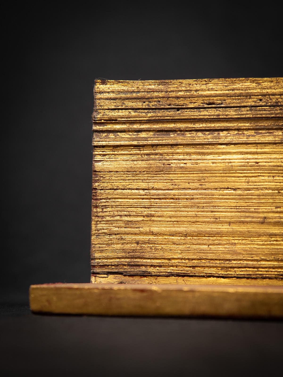 Livre de manuscrits antique du 19ème siècle en feuille de palmier de Birmanie Bon état - En vente à DEVENTER, NL