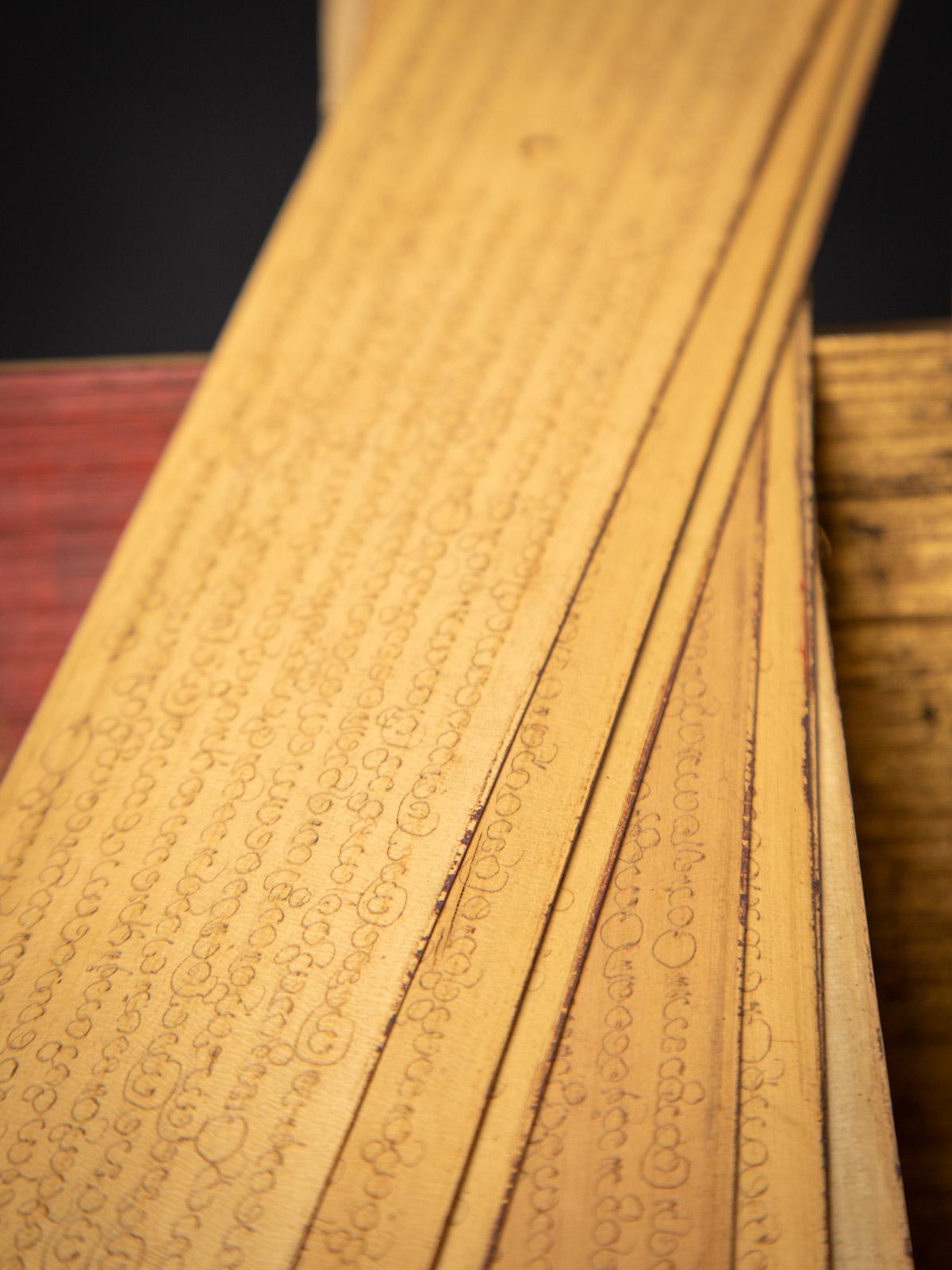 19th Century 19th century Antique Palm Leave Manuscript book from Burma